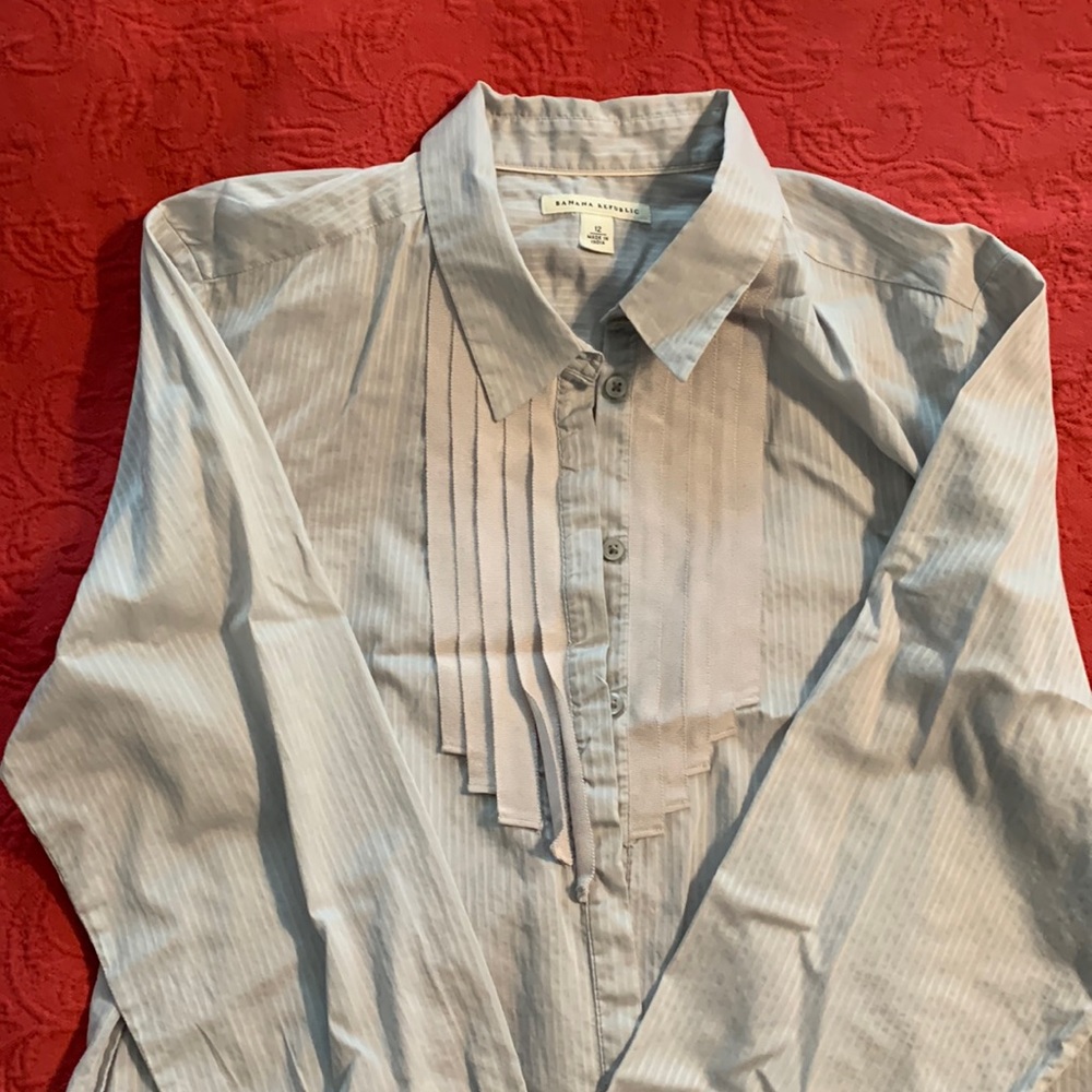 Tuxedo patterned button down shirt